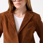 Luena Kadın Süet Blazer Ceket - Tarçın